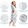 thumbnail image 7 of White Christmas Gnome Pattern Hooded Bath Towel，60"x35" for Ages 3 To 12 Kids, Quick Dry Lightweight Soft Microfiber Hood Beach Towel Cover Up for Kids, 7 of 7
