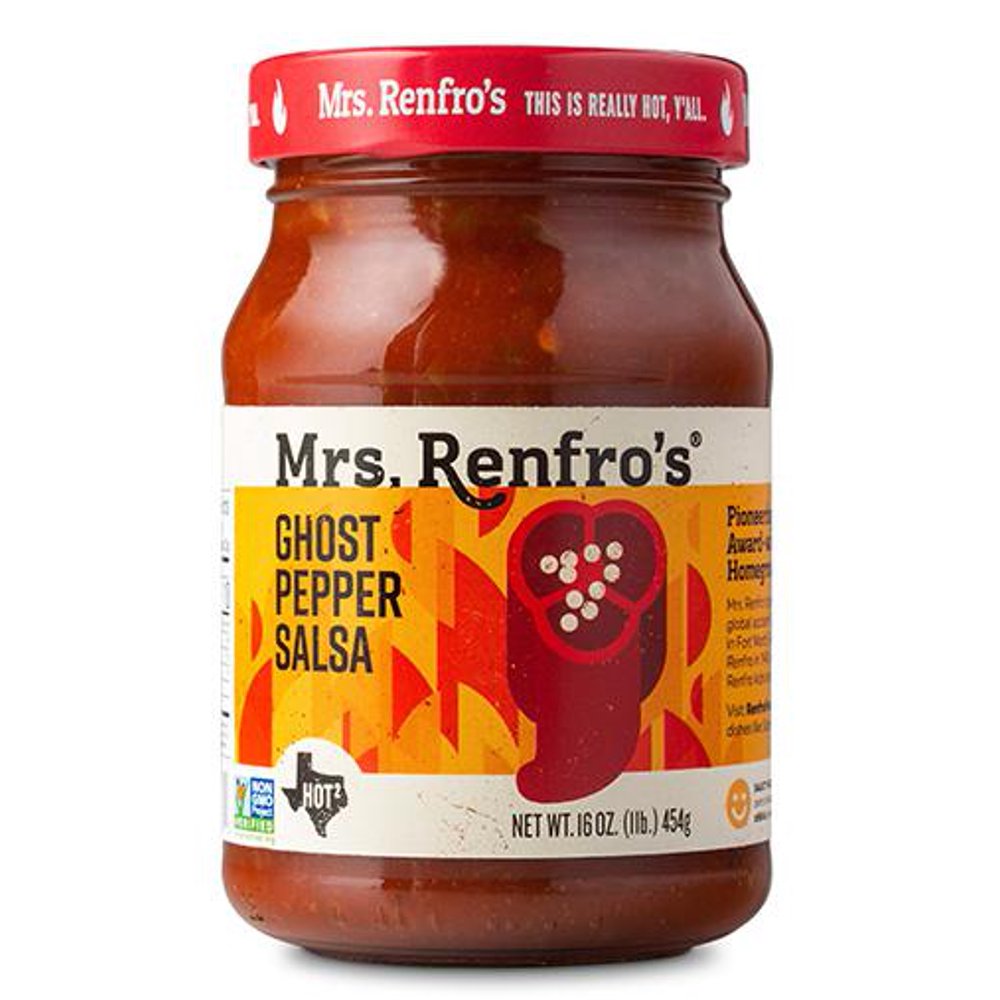 Mrs. Renfro's Salsa Ghost Pepper, 16 OZ (Pack of 6)