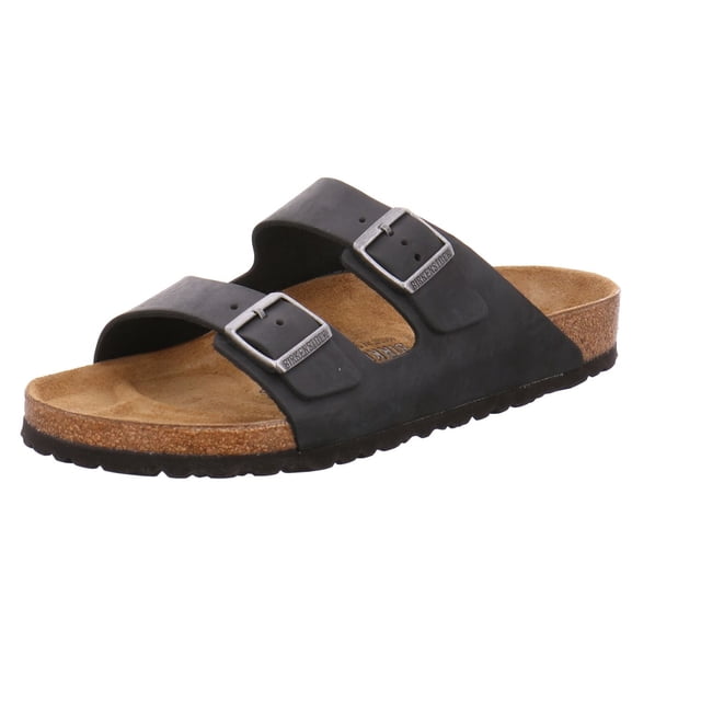 Zapatos Birkenstock con hebilla, unisex, color negro/blanco, talla 6