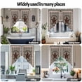 thumbnail image 6 of Swag Curtain Valances Barn Star Retro Swag Valances for Kitchen Windows Berry Black Buffalo Plaid Short Topper Curtains Valance Tier Pair for Kitchen Bedroom Living Room Bathroom 28"x36", 6 of 8
