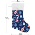 thumbnail image 2 of Coolnut Christmas Gnome Stocking 1pc, Large Fireplace Xmas Hanging Stockings with Plush Cuff for Family Holiday Party Decorations, 17.71"x 12.20", 2 of 7