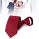 thumbnail image 5 of Corbata con cremallera, estrecha, brillante, Color puro, moda, negocios, Formal, corbata con cremallera, rojo vino para boda, rojo vino, 5 of 5