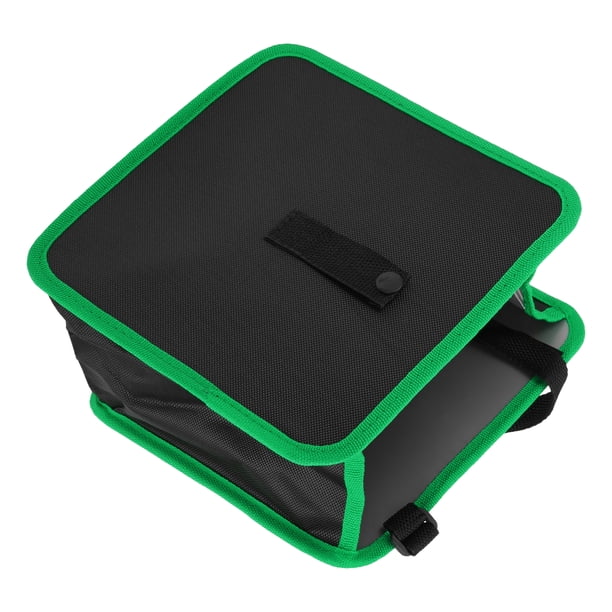 Bote de basura para automóvil Unique Bargains colgante y plegable para asientos delanteros de tela Oxford 1 pieza Negro, Verde