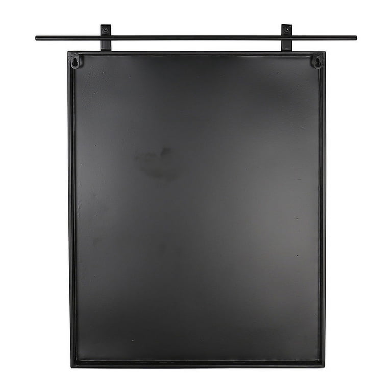 Metal Farmhouse Wall Mirror - Rustic Black Design - Mirror