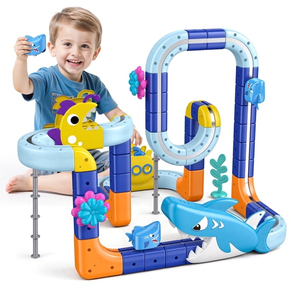 Track Race Car Toys Gifts for 3-8 Year Old Boys Girls,  Magnetic Car  Building Toy for Kids Age 3-12