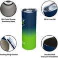 thumbnail image 3 of Seattle EST 1974 Tumblers 20oz Straight Skinny Car Cups Sports Travel Coffee Mug, Stainless Steel, Insulated,Classic Collection Gifts for Men Women Fans., 3 of 6