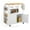 White, variant on ModFusion 36" Modern Rolling Kitchen Island Cart with Power Outlet, Microwave Stand, Spice Rack, Open Shelves & Swivel Casters – Kitchen Serving & Storage Cart