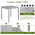 thumbnail image 4 of PAPROOS Solid Wood Dining Table, Counter Height Square Kitchen Table for Small Space, Farmhouse Acacia Wooden Dinner Table for 4, Silver Gray(Only Table), 4 of 7