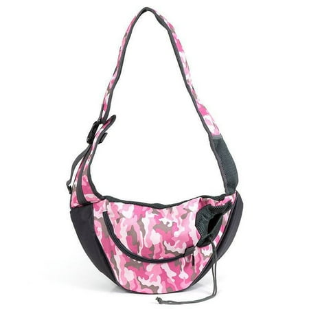 Portable Bag Crossbody Shoulder Bag Breathable Mesh Pet Backpack Pet Bag - Pink