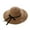 Light Coffee, variant on SPRING PARK Women Foldable Sun Hat Wide Brim Floppy Straw Beach Summer UV Protect Travel Cap Bow