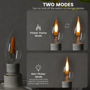 Better Homes & Gardens B10 Decorative LED Flicker Flame Light Bulb, E12 Candelabra Base, 2 Pack