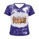 thumbnail image 5 of Camiseta con cuello en V para mujer Camiseta con estampado de Halloween Camiseta de manga corta Tops Pompotops  hkajfhjk472945, 5 of 6
