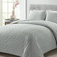 thumbnail image 5 of Mocaletto Reversible Quilts Set Queen Size, 3 Piece Gray Quilt with Pillow Shams, Lightweight Soft All Season Coverlet For Bedroom,Hotel &Gift, 5 of 9