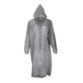 thumbnail image 2 of TISHITA Long Raincoat Portable Tear Resistant Rain Jacket for Camping Outdoor Travel Grey, 2 of 8