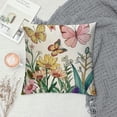 thumbnail image 2 of Qinduosi  Spring Wildflowers Throw Pillow Covers Inch Set of ,Floral Butterfly Decorative Pillow Covers,Farmhouse Summer Outdoor Pillow Case for Sofa Couch Decor, 2 of 5