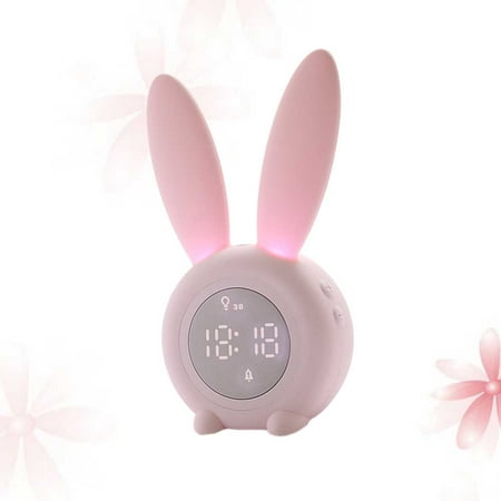 LEORX Alarm Clock With Light Rabbit Shaped Luminous Design 1Set For Bedroom Use