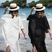 Femmes Beachwear Maillots de bain Bikini Beach Wear Cover Up Kaftan Summer Shirt Dress