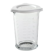 Anchor Hocking 8 Ounce Triple Pour Glass Measuring Cup with White Lid