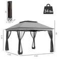 thumbnail image 7 of Segmart 12' x 20' Patio Hardtop Gazebo, Outdoor Galvanized Steel Aluminum Metal Double Roof Gazebo with Netting and Curtains, Permanent Patio Gazebo Pavilion for Backyard, Deck, Lawn, Gray, 7 of 7