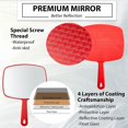 thumbnail image 4 of 4 Pcs Grand Miroir à Main avec Poignée Miroir Multi-Usage avec Réflexion Sans Distorsion Noir Bleu Rouge, 4 of 7
