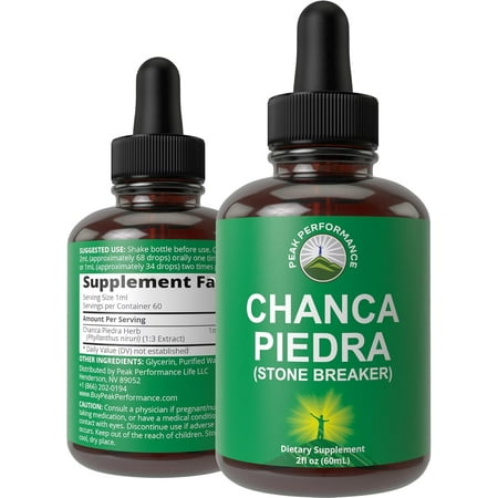 Chanca Piedra Liquid Drops. Stone Breaker - Advanced Kidney Stones Dissolver & Gallbladder Cleanse Support Supplement. USA Tested Chanca-Piedra Stonebreaker. Sugar Free, Gluten Free, Herbal Tincture