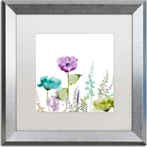 Trademark Fine Art "Avril I" Canvas Art by Color Bakery, White Matte, Silver Frame