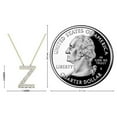 thumbnail image 5 of 0.13 Carat Natural White Diamond Initial "Z" Pendant Necklace In 14K Yellow and White Gold with 18" Gold Cable Chain|Silver Chain, 5 of 5