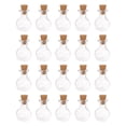 thumbnail image 1 of Unique Bargains Mini Bouteilles en Verre avec Bouchon en Liège Forme de Boule, 20 Pcs, 1 of 6