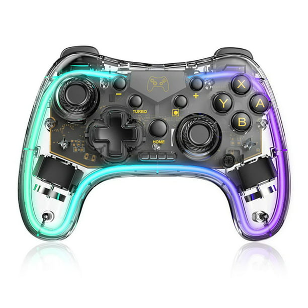 Wireless Switch Controller for Nintendo Switch/OLED/Lite, Replacement for Switch Pro Controller Support PC & Android/iOS with Cool RGB LED - Walmart.com