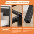 thumbnail image 4 of Queen Bed Frame, Mattress Foundation with Headboard, No Box Spring Needed, 800LBS Sturdy Metal Slats Support, Noise Free, Black, 4 of 7