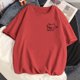 thumbnail image 1 of Camiseta 2023 de algodón para mujer, ropa Harajuku Kawaii con bolsillo y estampado de gato, holgada, informal, de manga corta, Y2k, 100%, 1 of 4
