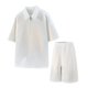 thumbnail image 2 of Pantalones con Cremallera Bolsillos Hombres, Nuevo Ejercicio Casual Ventilar Manga Corta Cremallera Solapa Conjunto para el Uso Diario, 2 of 7
