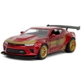 thumbnail image 2 of 2016 Chevrolet Camaro Red Metallic and Gold and Iron Man Diecast Figure "The Avengers" 1/32 Diecast Model Car by Jada, 2 of 13