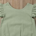 thumbnail image 3 of Sylvamorning Bébé Fille Volant Manches Body Solide Bouton de Couleur Romper, 3 of 5