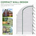 thumbnail image 4 of Outsunny 5' x 4' x 7' Outdoor Lean to Greenhouse, Walk-In Green House Plant Nursery with Roll-up Window, PE Cover, White, 4 of 9