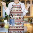 thumbnail image 5 of Red and Green Christmas Snowman Pattern Apron-Garden Aprons for Women with Pockets-Cotton Linen Waterproof Kitchen Cooking Gardening Aprons Adjustable for Kitchen,Cooking,BBQ and Salon 33"x27", 5 of 7