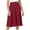 Skirt 399# Red, variant on Women's Sirts Comfy Basic Solid Color High Waist Stretch A Line Flared Knee Length Skirt Comfortable Soft Formal Business Outwear
