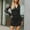Black, variant on Women's Sheer Long Sleeve Mini Dress Sexy Ruched Mesh Party Going Out Dresses V-Neck Elegant Tight Folds Cocktail Dresses Gifts For Women M-2XL