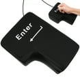 thumbnail image 1 of Cojín decorativo con forma de tecla Enter grande con USB, ideal para aliviar el estrés en la oficina, perfecto para la siesta o como juguete desesperante (Negro), 1 of 8