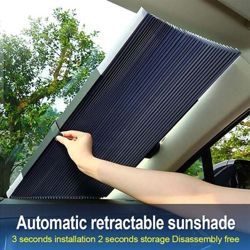 SPRING PARK Automatic Retractable Car Front Rear Windshield Sunshade