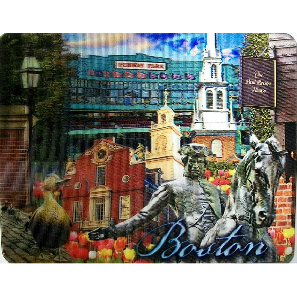 Boston Massachusetts 3D Fridge