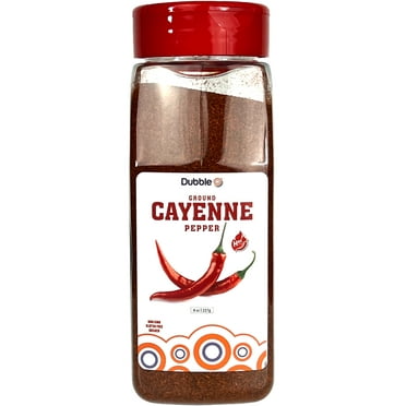 Ground Cayenne Pepper Powder 8 oz.  ⦾  Non GMO, Kosher, Halal, and Gluten Free  ⦾  Dubble O Brand
