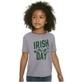 thumbnail image 4 of St Patricks Irish For A Day Clover Crewneck T Shirts Boy Girl Teen Brisco Brands XS, 4 of 5