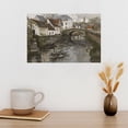 thumbnail image 4 of Soscooter Vintage Town Canvas Wall Art, French Classic Landscape Canvas Prints, Rustic Modern Farmhouse Wall Decor for Dining Room, Hallway, Living Room, Bedroom, Large Art for Home,24x16 Inch, 4 of 7