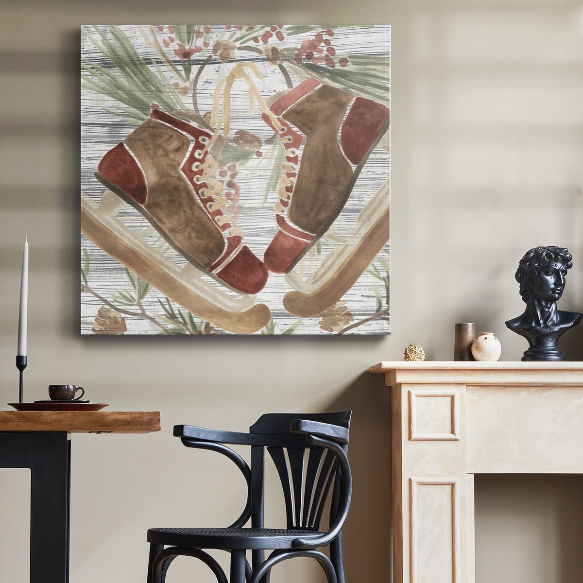 Wexford Home Pinecone Lodge I-Premium Gallery Wrapped Canvas, 40" x 40" - Ready to Hang