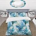 thumbnail image 2 of Designart "Mirage In The Tropical Ocean III" Blue Tropical Bedding Covert Set - Tropical Bed Set With 2 Shams, 2 of 5