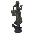 thumbnail image 1 of INDIA OVERSEAS TRADING CORP Bronze Lady With Basket, 1 of 1
