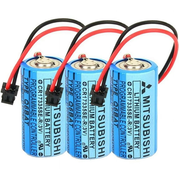 3 PCS 1800mAh CR17335SE-R 3V Q6BAT Non-Rechargable 3V Battery for Mitsubishi Q170HBATC Q25PRHCPU QNS FANUC System PLC Memory Backup Power