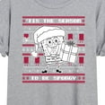 thumbnail image 3 of SpongeBob SquarePants - Spongebob Xmas Sweater - Juniors Ideal Flowy Muscle T-Shirt, 3 of 6