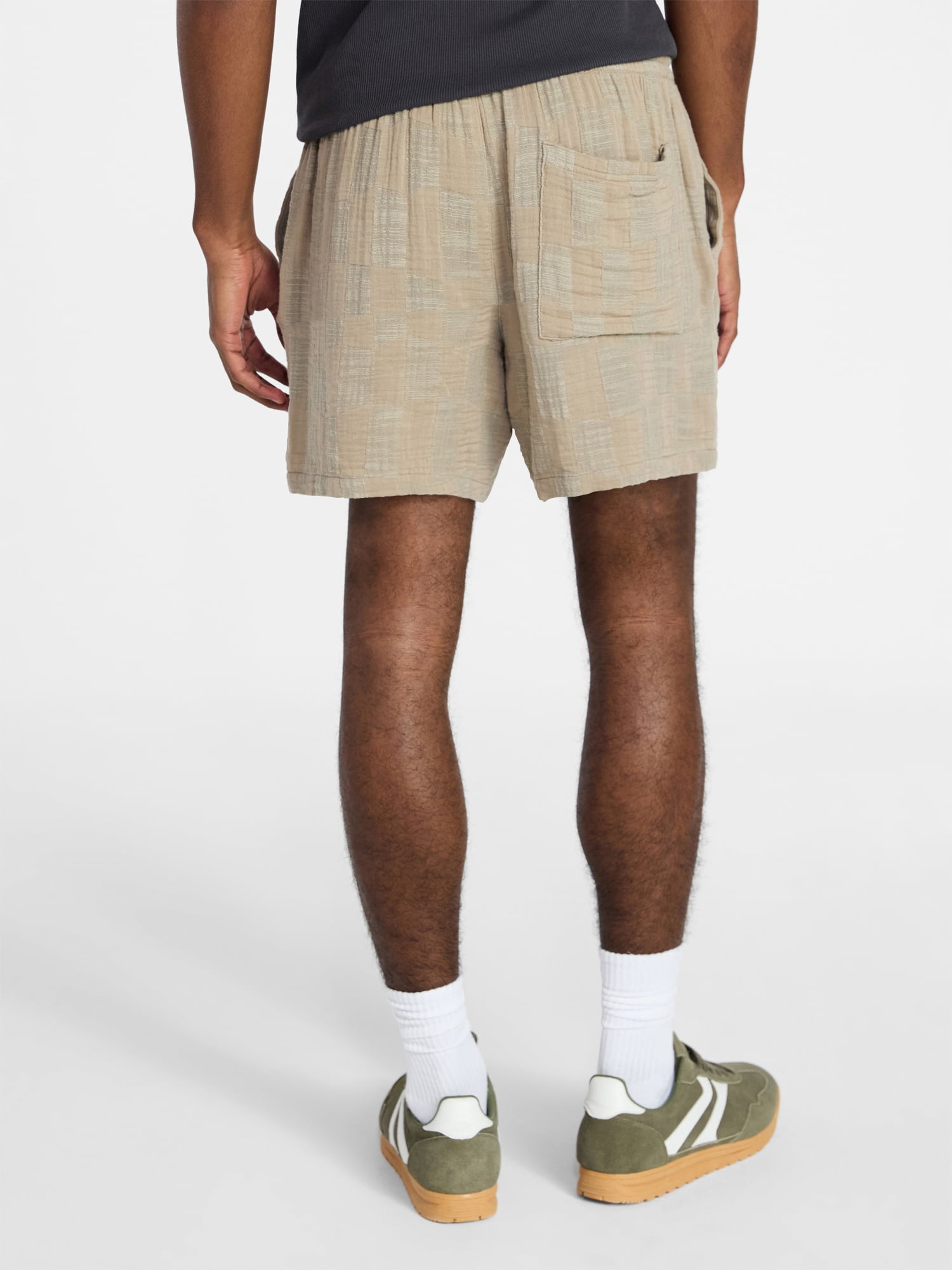 No Boundaries Check Gauze Shorts, 6.5" Inseam, Men's XS-5XL